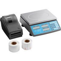 AvaWeigh PCS40K 40 lb. Digital Price Computing Scale, Legal for Trade with Thermal Label Printer