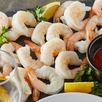 13/15 Size Peeled and Deveined Tail-On Raw White Shrimp 2 lb. - 5/Case