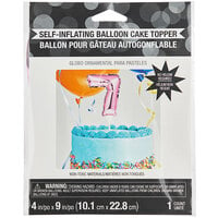 Creative Converting 337517 9 inch Pink 7 inch Balloon Cake Topper