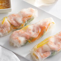26/30 Size Peeled and Deveined Tail-Off Raw White Shrimp 2 lb. Bag - 5/Case