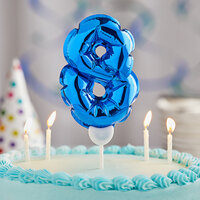 Creative Converting 337525 9 inch Blue 8 inch Balloon Cake Topper