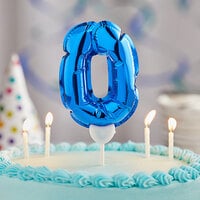 Creative Converting 337526 9 inch Blue 0 inch Balloon Cake Topper