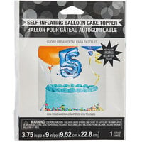 Creative Converting 337529 9 inch Blue 5 inch Balloon Cake Topper