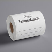 TamperSafe 3 inch Round Customizable White Paper Tamper-Evident Label - 250/Roll
