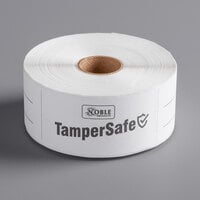 TamperSafe 1 1/2" x 6" Customizable White Paper Tamper-Evident Label - 250/Roll
