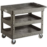 Lavex Large 3-Shelf Utility Cart - 40 3/4" x 25 1/2" x 33 1/2"