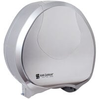 San Jamar R2070SS Summit 9 inch Single Roll Jumbo Toilet Tissue Dispenser - Silver
