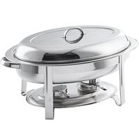Choice Deluxe 6 Qt. Oval Chrome Accent Chafer