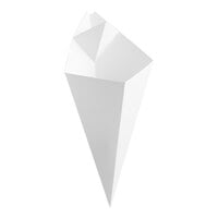 Carnival King 20 oz. White Square Cardboard Fry Cone - 500/Case