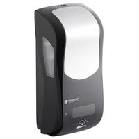 San Jamar SHF970BKSS Summit Rely Black Hybrid Automatic Foam Hand Soap and Sanitizer Dispenser - 5 1/2" x 4" x 12"