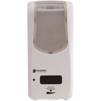 San Jamar SH970WHCL Summit Rely White Hybrid Automatic Hand Soap, Sanitizer, and Lotion Dispenser - 5 1/2" x 4" x 12"