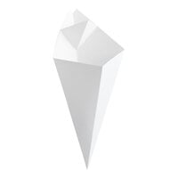 Carnival King 15 oz. White Square Cardboard Fry Cone - 500/Case