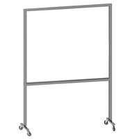 Cal-Mil 22142-48 48 inch x 82 inch Clear Acrylic Mobile Partition Barrier with Metal Frame