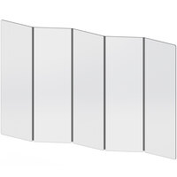 Cal-Mil 22144-72 24 inch x 1/4 inch x 72 inch Clear Modular Barrier Panel with Memory Hinge