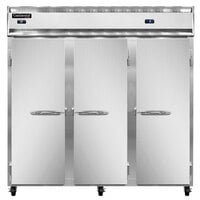 Continental Refrigerator 3RRFN-SS 78 inch Solid Door Dual Temperature Reach-In Refrigerator / Refrigerator / Freezer - 68 cu. ft.