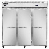 Continental Refrigerator 3RRFN-SA 78 inch Solid Door Dual Temperature Reach-In Refrigerator / Refrigerator / Freezer - 68 cu. ft.