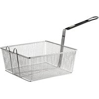 Pitco P6072143 Equivalent 13 1/4 inch x 13 1/2 inch x 5 3/4 inch Full Size Fryer Basket with Front Hook