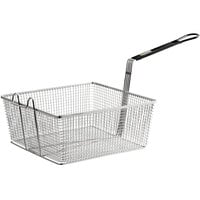 Pitco P6072143 Equivalent 13 1/4" x 13 3/8" x 5 3/4" Full Size Fryer Basket with Front Hook