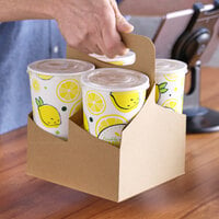 Choice 4 Cup Handled 16-32 oz. Drink Carrier - 200/Case