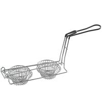 Choice 6 inch Tortilla Double Taco Cup Fry Basket