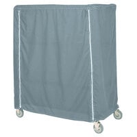 Metro 24X48X62UCMB Mariner Blue Uncoated Nylon Shelf Cart and Truck Cover with Zippered Closure 24 inch x 48 inch x 62 inch