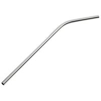 Acopa 8 1/2" Silver Stainless Steel Reusable Bent Straw - 12/Pack