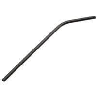 Acopa 8 1/2 inch Black Stainless Steel Reusable Bent Straw - 12/Pack