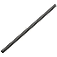 Acopa 5 1/2 inch Black Stainless Steel Reusable Straight Straw - 12/Pack