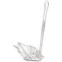 Choice 9 1/4 inch x 8 1/2 inch x 4 5/8 inch Nickel-Plated Stainless Steel Taco Salad Shell Fry Basket
