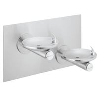 Elkay EDFPBM117C Stainless Steel Bi-Level Wall Mount Non-Filtered Drinking Fountain with Splash-Resistant Oval Basin