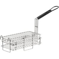 Choice 12 1/2 inch x 6 5/8 inch x 4 5/8 inch 2-Level Burrito / Chimichanga Fryer Basket with Front and Left Hook