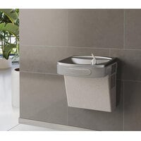 Elkay LZS8L Light Gray Granite 8 GPH Wall Mount Chilled Filtered Drinking Fountain with Extra Deep Basin and Vinyl Finish - 115V
