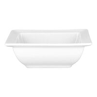RAK Porcelain Charm 10.8 oz. Bright White Embossed Square Porcelain Salad Bowl - 12/Case