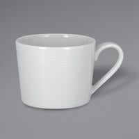 RAK Porcelain HMPASMG45 Helm 15.2 oz. Bright White Embossed Porcelain Mug - 12/Case