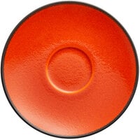 RAK Porcelain FRCLSA02OR Fire 6 11/16 inch Orange Porcelain Saucer - 12/Case