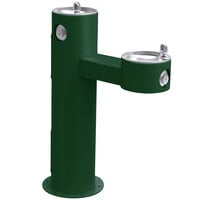 Zurn Elkay LK4420EVG Evergreen Bi-Level Non-Filtered Outdoor Pedestal Drinking Fountain - Non-Refrigerated
