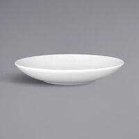 RAK Porcelain SOPONDP23 Soul 9 1/16 inch Bright White Embossed Deep Coupe Porcelain Plate - 12/Case