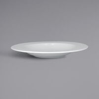RAK Porcelain HMPASDP30 Helm 11 13/16" Bright White Embossed Wide Rim Round Deep Porcelain Plate - 6/Case
