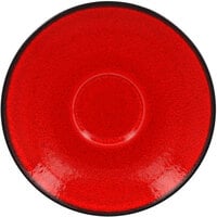 RAK Porcelain FRCLSA02RD Fire 6 11/16 inch Red Porcelain Saucer - 12/Case