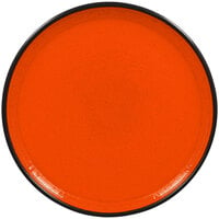 RAK Porcelain FRNOLD20OR Fire 7 7/8 inch Orange Rimless Flat Porcelain Plate / Deep Plate Lid - 12/Case