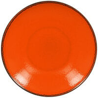 RAK Porcelain FRNNDP23OR Fire 9 1/16 inch Orange Deep Porcelain Coupe Plate - 12/Case