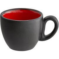 RAK Porcelain FR116C08RD Fire 2.7 oz. Red Porcelain Espresso Cup - 12/Case