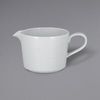 RAK Porcelain HMPASGB35 Helm 11.85 oz. Bright White Embossed Porcelain Gravy Boat - 12/Case