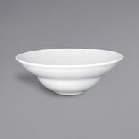 RAK Porcelain SOPCLXD23 Soul 10.8 oz. Bright White Embossed Wide Rim Extra Deep Round Porcelain Plate - 6/Case