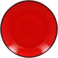 RAK Porcelain FRNNPR15RD Fire 5 7/8 inch Red Flat Porcelain Coupe Plate - 24/Case