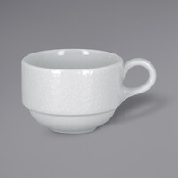 RAK Porcelain CHPCLSC23 Charm 7.8 oz. Bright White Embossed Stackable Porcelain Cup - 12/Case