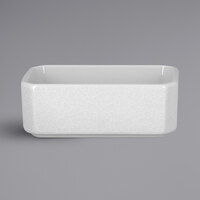RAK Porcelain CHPBASH01 Charm 6.75 oz. Bright White Embossed Porcelain Sugar Caddy - 6/Case