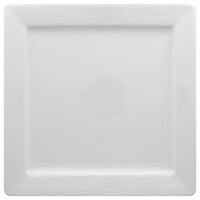 RAK Porcelain HMPASSP24 Helm 9 7/16" Bright White Embossed Square Porcelain Plate - 12/Case