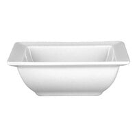 RAK Porcelain Soul 10.8 oz. Bright White Embossed Square Porcelain Salad Bowl - 12/Case