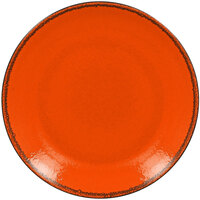 RAK Porcelain FRNNPR18OR Fire 7 1/8 inch Orange Flat Porcelain Coupe Plate - 24/Case